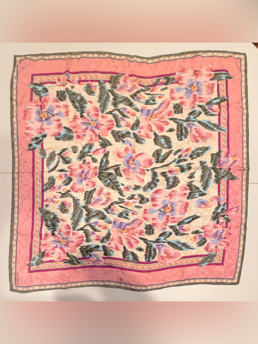 VINTAGE: Liz Claiborne | ladies floral print silk scarf